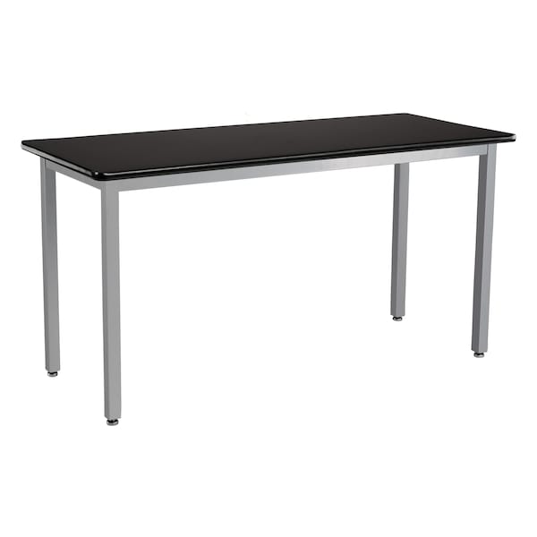 National Public Seating NPS Steel Fixed Height Heavy Duty Table, 30 X 60 X 30, HPL Top, Grey Frame SLT9-3060H - main